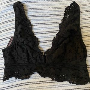 Black lace Deep V Victoria’s Secret Bralette